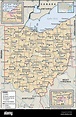 Political map of Ohio Stock Photo - Alamy