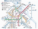 Mappa metro di Vienna (Vienna U-Bahn) (Austria)