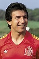 Juan Gomez ´Juanito´ football player Juanito with the Spanish football ...
