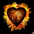 14 Heart In Flames PSD Images - Heart with Fire, Fire Heart and Flaming ...
