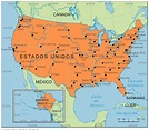 Blog de Geografia: Mapa dos Estados Unidos