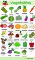 Vegetables Vocabulary in English - ESLBUZZ