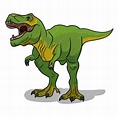 Ilustración de dinosaurio tyrannosaurus rex en estilo de dibujos ...