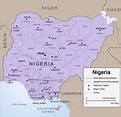 Detailed map of nigeria - Map of detailed nigeria (Western Africa - Africa)