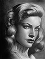 Lauren Bacall by Joanna-Vu on deviantART | Celebrity drawings, Portrait ...