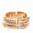 CARTIER 18K Yellow Gold Diamond Maillon Panthere Ring 55 US 7.25 92520