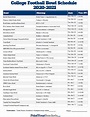Printable 2021 College Football Bowl Schedule - Printable Schedule