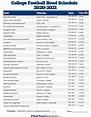 Printable 2021 College Football Bowl Schedule - Printable Schedule