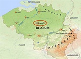 Brussels geographic mapa - Bruxelles geographic mapa (Belgium)