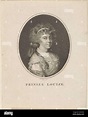 Portrait of Louise, Princess of Orange-Nassau. Portrait of louise in an oval. In the undermaster ...