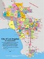 Map of Los Angeles neighborhood: surrounding area and suburbs of Los ...