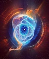 Edited image of the Cat's Eye Nebula to show detail (Credit ...