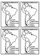 Mapa Da America Do Sul Para Colorir - EDULEARN