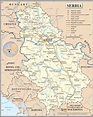 Large detailed road map of Serbia. Serbia large detailed road map ...