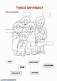 My family: Family members ficha en pdf | Material escolar en ingles ...