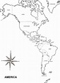 Mapa Continente Americano Para Colorir - EDUCA