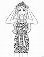 Pretty Barbie Coloring Page - ColoringBay