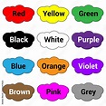color name list English for kids preschool Stock Vector | Adobe Stock