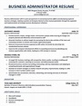 Resume for Business Administration - Sample & Tips