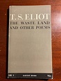 T S Eliot The Waste Land and Other Poems 1962 1960s Vintage | Etsy