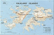 Mapa físico de las Islas Malvinas - Tamaño completo | Gifex