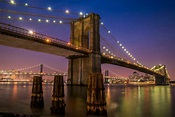 brooklyn bridge new york at night free image | Peakpx