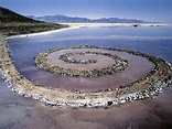 Robert Smithson – Spiral Jetty, 1970, Basalt rock, salt crystals, earth ...