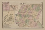 Tompkins, New York 1869 - Old Town Map Reprint - Delaware Co. Atlas ...