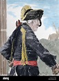 Federico II el Grande (1712-1786). El rey de Prusia. Dibujo por Adolph ...