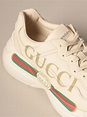 GUCCI: Rhyton sneakers in leather with vintage logo | Sneakers Gucci ...