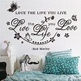 Cy-buity 45*65cm Love The Life You Live Art Wall Sticker Home Wall ...
