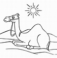 Dibujos para colorear: Camello imprimible, gratis, para los niños y los ...