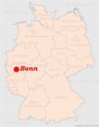 Bonn auf der Deutschlandkarte