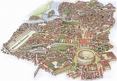 Rome map, Ancient rome map, Ancient roman art