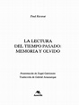 Ricoeur Paul - La Lectura Del Tiempo Pasado - Memoria Y Olvido | PDF ...