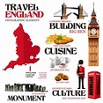 Elementos Infográficos para Viajar a Inglaterra — Ilustración de stock ...