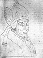 an old drawing of a man wearing a hat