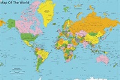 Free Printable Labeled Political World Map with Countries - Blank World Map