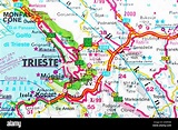 Plan de la ville de Trieste la carte de route Photo Stock - Alamy