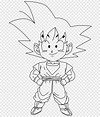 Goku línea arte en blanco y negro dibujo chibi, goku chibi, ángulo ...