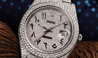 Rolex Datejust II Arabic Script Diamond Dial Iced Out Watch | Rolex ...