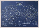 Constellations, Constellation Map, Skier, Star Sky Map, Format A3, Sky ...