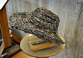 cowboy hat made of barbed wire | Barbed wire decor, Barbed wire, Barbed ...