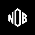 diseño de logotipo de letra nob con forma de polígono. diseño de ...