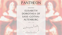 Elisabeth Dorothea of Saxe-Gotha-Altenburg Biography - Landgravine ...