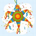 Diseño plano posada piñata | Vector Gratis