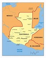 Large political map of Guatemala with cities | Guatemala | North ...