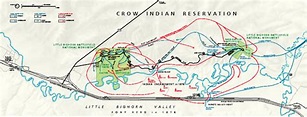 Little Big Horn Battlefield National Monument Map - Crow Agency MT ...