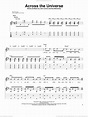 Beatles - Across The Universe sheet music (intermediate) for guitar solo