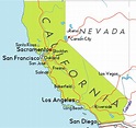 Mapa de California - Mapa Físico, Geográfico, Político, turístico y ...